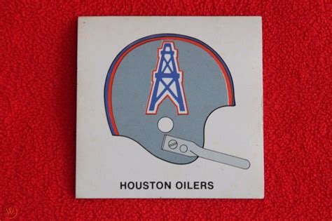 Vintage Houston Oilers Nfl Team Helmet Sticker Early 1970s Rare