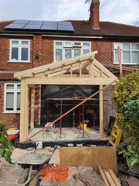 Small Timber Framed Extension Progress Snap Uk In 2021 Small House