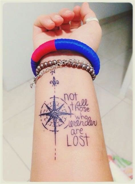 quote for wanderers with compass tattoo gemini tattoo 4 tattoo half sleeve tattoo sleeve