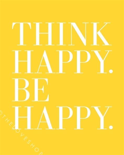 Think Happy Be Happy Inspiring 8x10 Inch On A4 Print In
