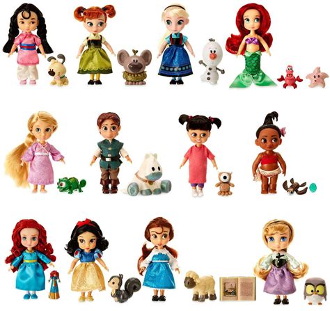 Disney 2017 Animators Collection Exclusive Mini Doll 12 Piece T Set