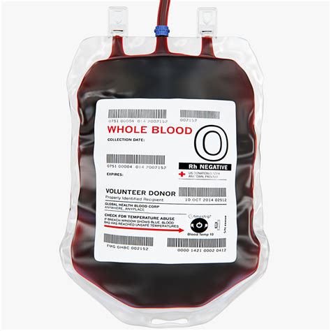 3d Realistic Blood Bag