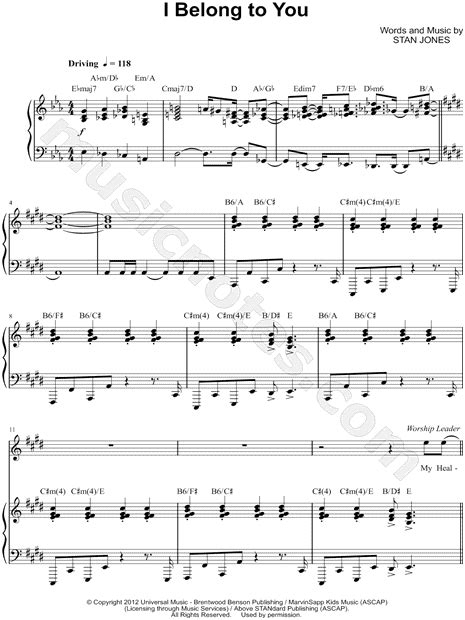 Marvin Sapp I Belong To You Sheet Music In Eb Major Transposable