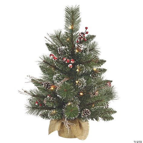 Vickerman 2 Snow Tipped Pine And Berry Christmas Tree With Clear