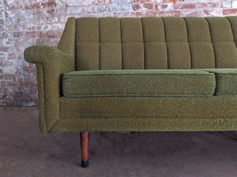 Mid Century Modern Designer Green Flexsteel Sofa Vintage Etsy
