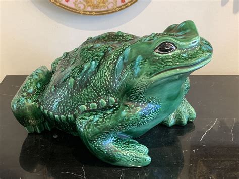 Vintage Arnels Large Ceramic Frog Toad Figurine Etsy Ceramic Frogs