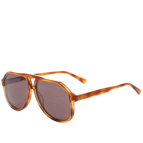 gucci eyewear gg1042s sunglasses havana brown end us