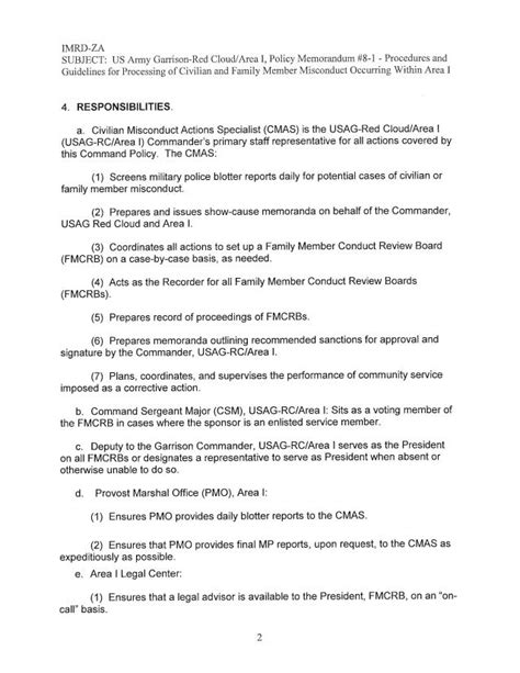 Usag Rc Command Policy 8 1 Procedures And Guidelines For Processing