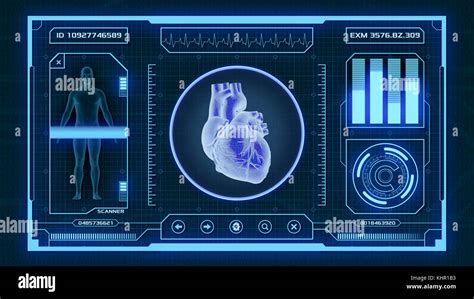 Futuristic App Interface For Medical And Scientific Purpose Human