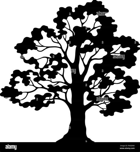 Oak Tree Outline Image