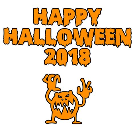 Happy Halloween 2018 Scary Monster Bloody Font Transparent Png Stickpng