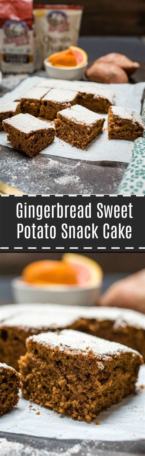 Some fruits contain more fiber than others. #ad Gingerbread meets sweet potato in this snack cake filled with high fiber and nutritious ...