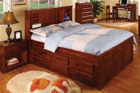 discovery world furniture merlot full captain beds kfs