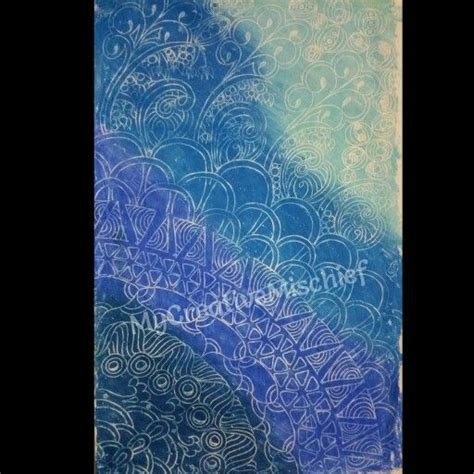 Sgraffito In Blue Oil Pastels Sgraffito Oil Pastel Painting