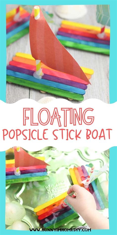 Floating Popsicle Stick Boat Craft For Kids Boat Crafts Arts And