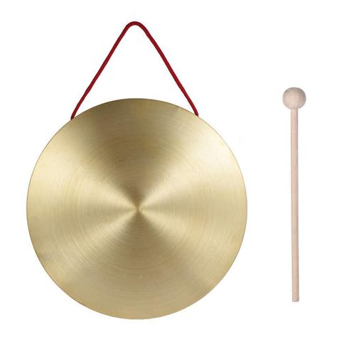 Shulemin 15cm Hand Gong Toy Brass Copper Chapel Opera Percussion With