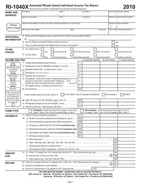 Printable 1040x Form Fill Out And Sign Printable Pdf Template Signnow