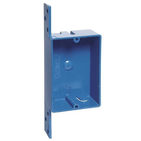 Carlon 1 Gang Blue Plastic New Work Shallow Switchoutlet Wall