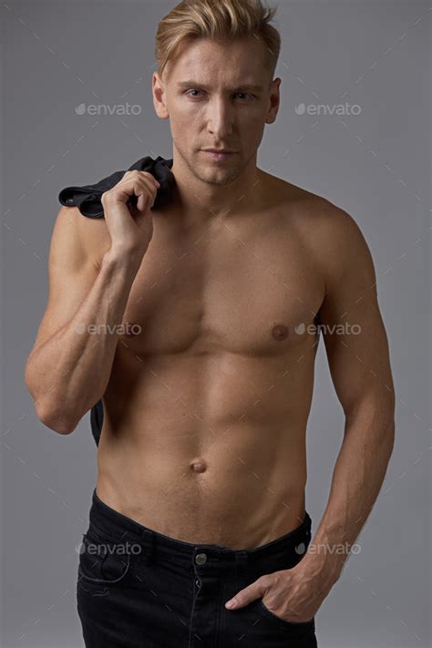 Handsome Man With Naked Torso Stock Photo By Arthurhidden PhotoDune