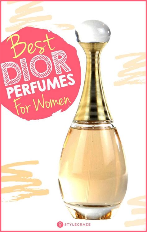 a bottle of perfume with the words best dior perfumes for women on it
