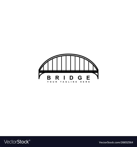 Simple Bridge Logo Design Royalty Free Vector Image