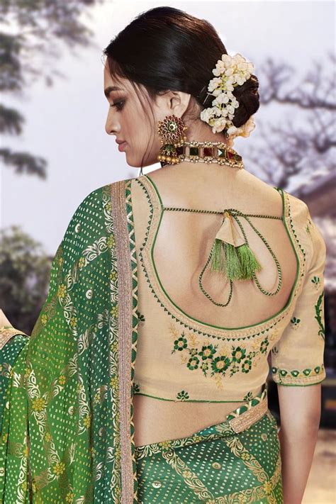 2020 boat neck saree blouse designs back neck saree blouse images back neck saree blouse collection bow back neck blouse. New Bridal Saree Blouse Designs 2020 With Embroidered Back ...