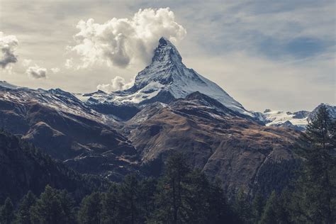 The Matterhorn Under Clouds Switzerland Photo Credit To Sven