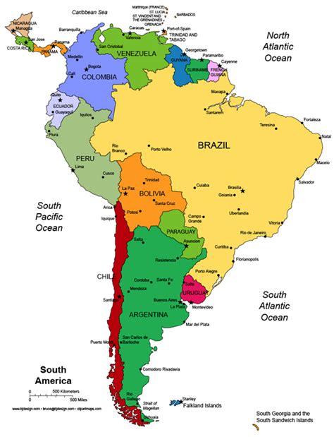 South America Map Blank