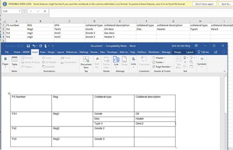 How To Export A Table From Word Into Excel