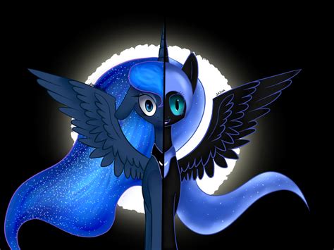 Nightmare Moon And Luna Mlp Art Collaboration By Saikaei On Deviantart