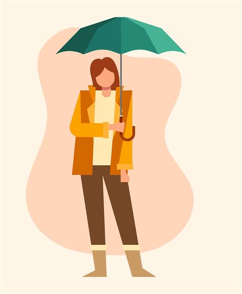 Girl Holding Umbrella Illustration 266863 Vector Art At Vecteezy
