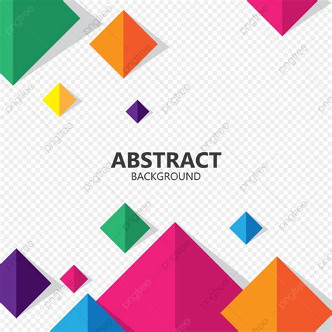 Abstract Square Colorful Geometric Background Vector 3d