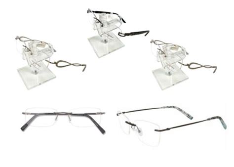 Naturally Rimless Eyeglasses Rimless Frame Is Supported By Gunmetal Temples Ebay