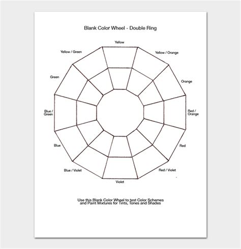 Blank Color Wheel Chart In Color Theory Workshee Vrogue Co