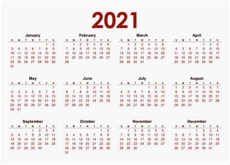 Calendar 2021 Png Images 2020 All Months Calendar Transparent Png