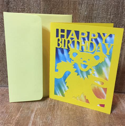 Grateful Dead Dancing Bear Happy Birthday Card