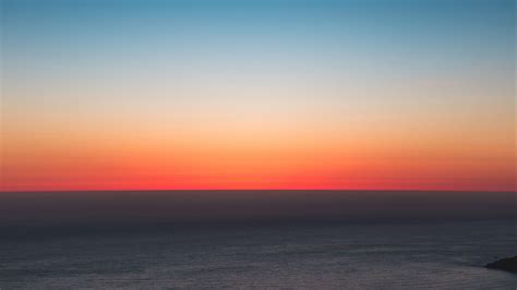 Download Wallpaper 1920x1080 Horizon Sea Sunset Sky