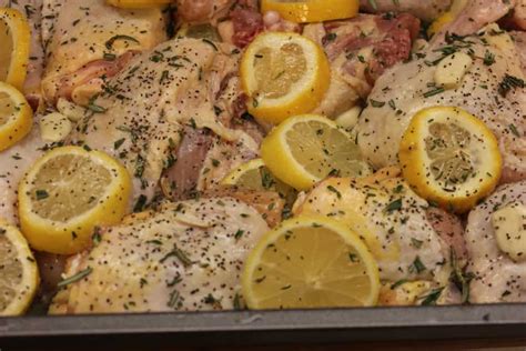 Use half the oil to cook the chicken and only use half the bacon. Roasted Chicken With Lemon, Garlic and White Wine | How To ...