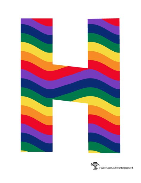 Rainbow Letter H Woo Jr Kids Activities Rainbow Alphabet Printable