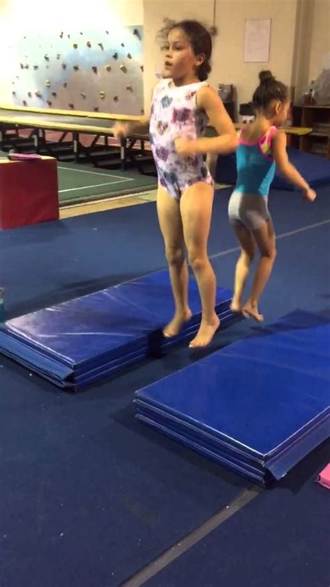 From a squat position, the gymnast should form a triangular shape with their hands and head (their head should be the top of the triangle integral part of gymnastics coaching process are skill drills. Stack Mat Rebound Drill | Gymnastics lessons, Gymnastics ...