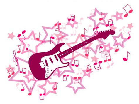 Pink Guitar — Stock Vector © Lovunka 31111955