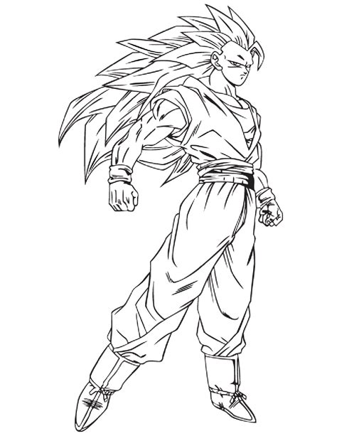 Goku Para Pintar Fase 4 Dibujo De Dragon Ball Para Colorear Y Pintar