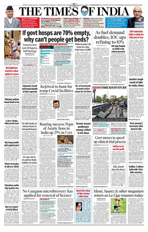 The Times of India Delhi-June 11, 2020 Newspaper