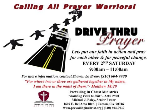 Drive Thru Prayer — Prevailing In Christ Ministries