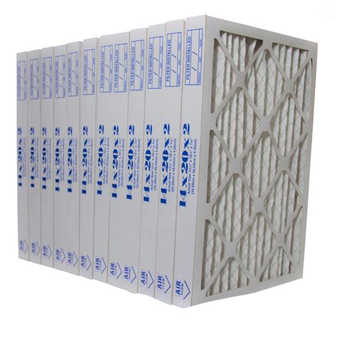 14x20x2 Furnace Filter Merv 8 Pleated Filters Case Of 12