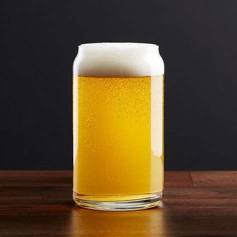 Beer Can Shaped Glass 16 Oz Reviews Crate And Barrel