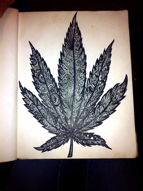 Are you searching for sketch weeds png images or vector? Sharpie drawing weed leaf | My creations | Pinterest ...