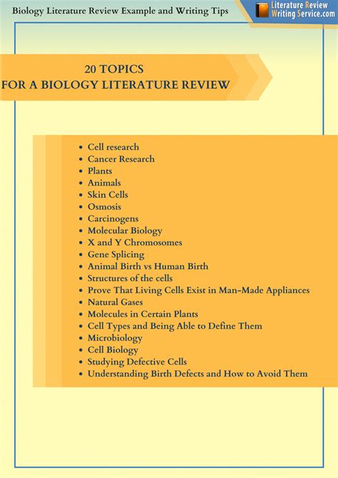 In more scientific subjects, including the social sciences, it is more common. Take a Look at a Great Literature Review Biology Company