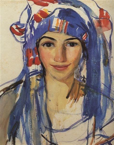 It also looks thoroughly modern as does zinaida, who having been born in 1884, was then just 25. Self-portrait wearing a scarf, 1911 by Zinaida ...