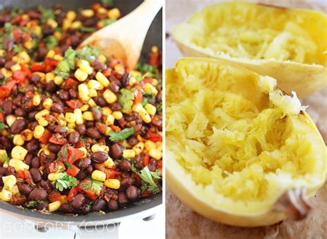 Southwestern Stuffed Spaghetti Squash The Comfort Of Cooking